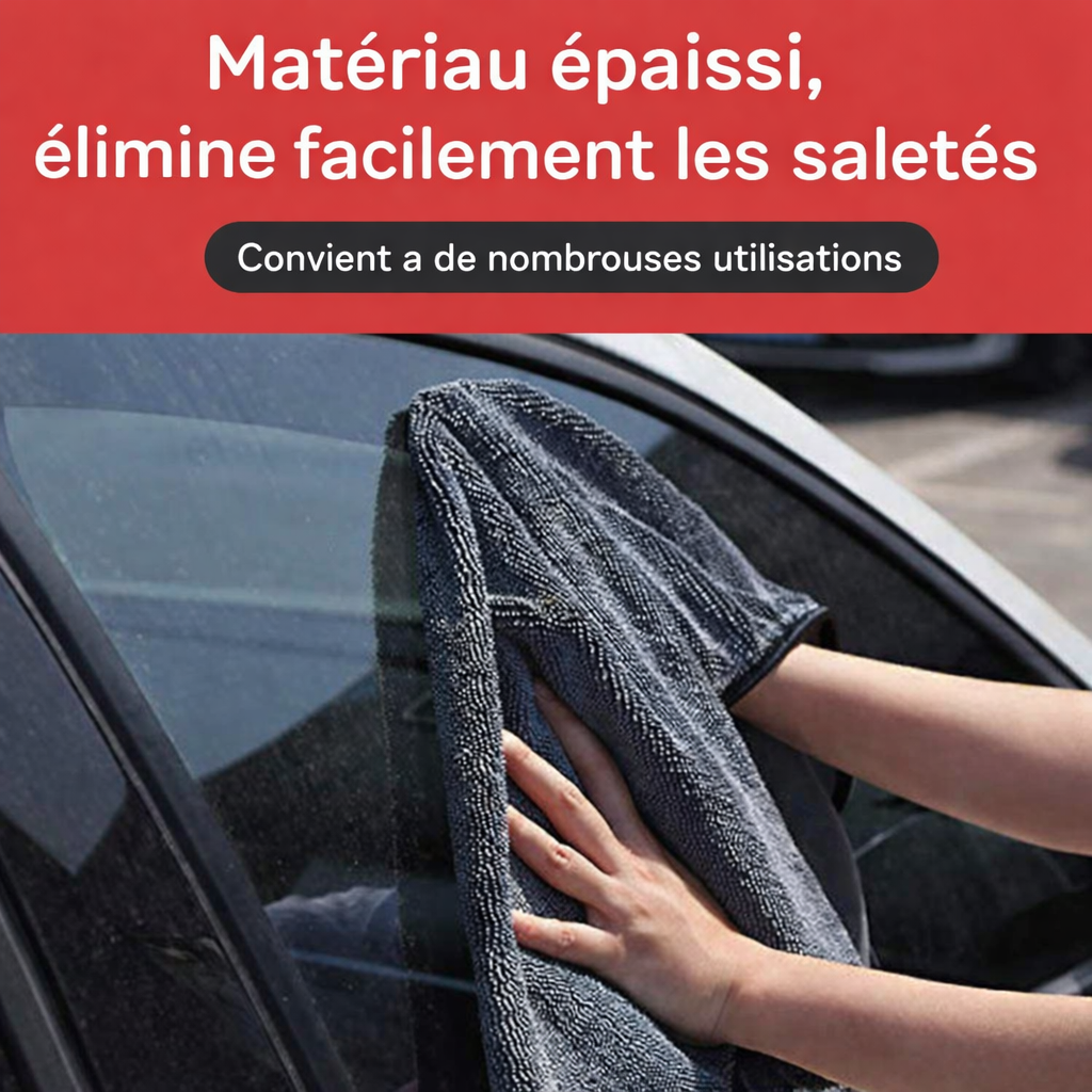 Lot de 3 Chiffons Microfibre Voiture 600 GSM – 40x40 cm