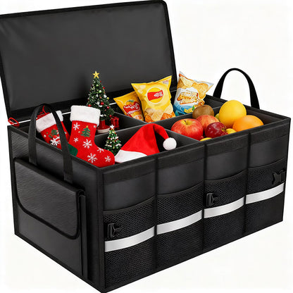 Organisateur Coffre Voiture – 55L Étanche, Multi-Compartiments