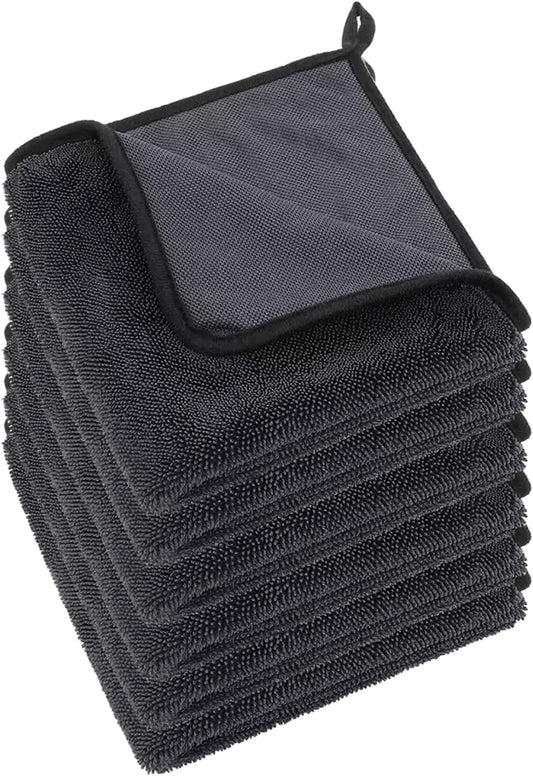 Lot De 6 Chiffons En Microfibre De Qualité Supérieure Pour Nettoyage De Voiture, Chiffons Secs, Nettoyage Non Pelucheux, Pour Voiture, Moto, Maison, Camping (40 X 30 Cm)